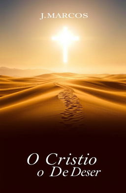 A serene Mediterranean desert landscape featuring a winding path that leads towards a radiant aura shaped like a cross in the background