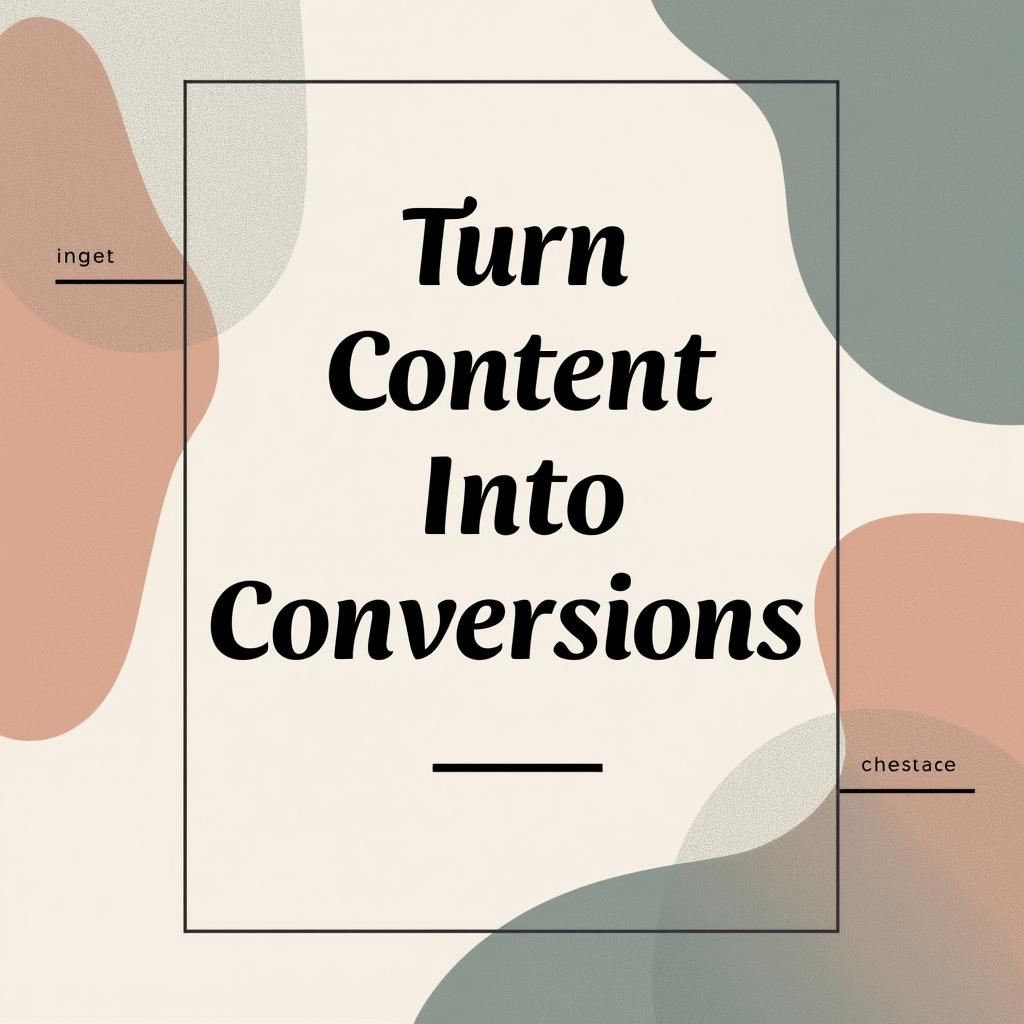 A beautifully designed poster titled "Turn Content Into Conversions"