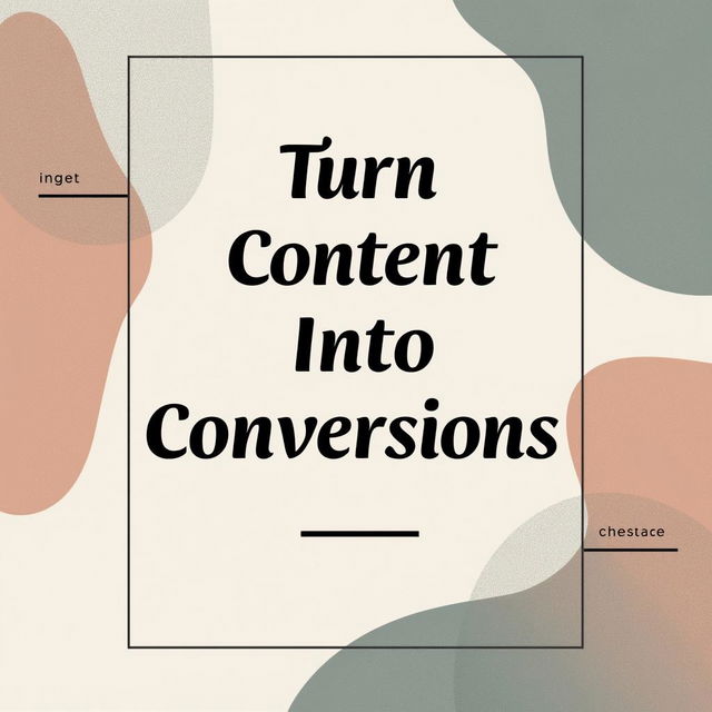 A beautifully designed poster titled "Turn Content Into Conversions"