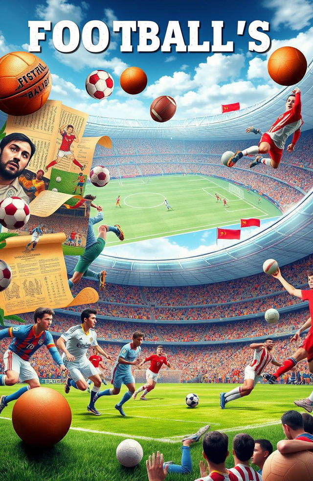 A detailed historical timeline of football's evolution, showing key moments in football history from its ancient origins to modern day