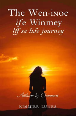 A silhouette of a woman standing beneath a stunning sunset, with long shadows that symbolize a winding life journey