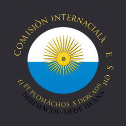 A professional logo design featuring the emblem of Argentina at the center with the sun and blue-and-white elements clearly displayed