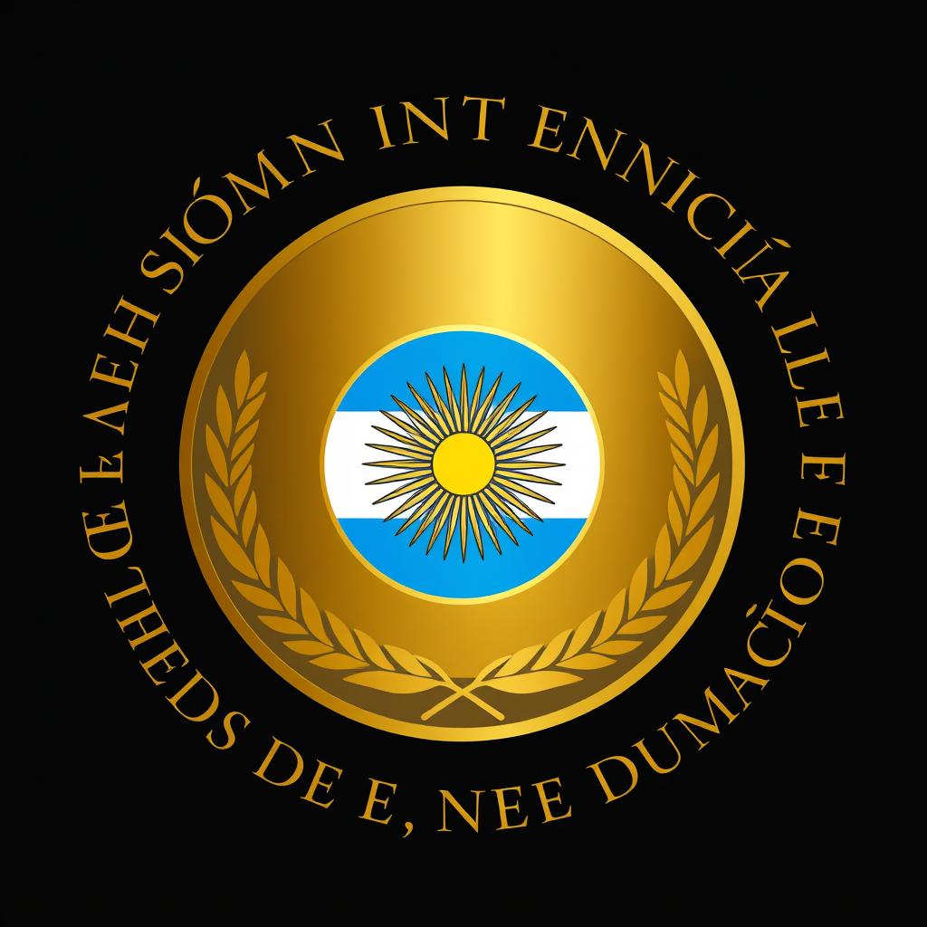 Create a professional logo featuring the emblem of Argentina at the center