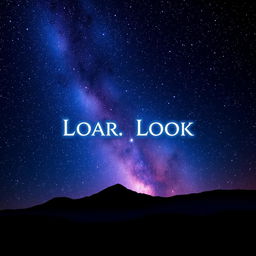 A captivating book cover design featuring a stunning starry night sky, perfect for a space-themed logo