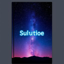 A captivating book cover design featuring a stunning starry night sky, perfect for a space-themed logo