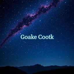 A captivating book cover design featuring a stunning starry night sky, perfect for a space-themed logo