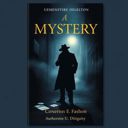 A captivating book cover design that embodies the essence of a mystery story