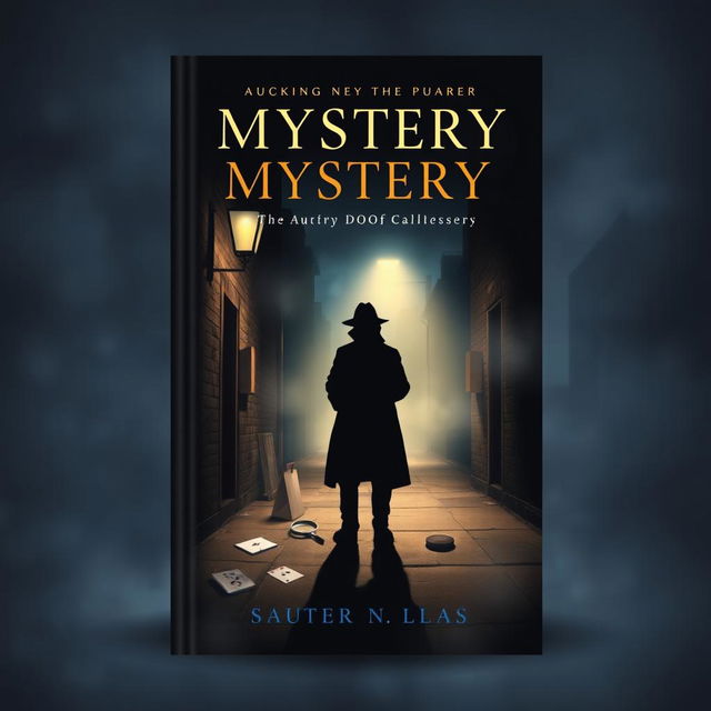 A captivating book cover design that embodies the essence of a mystery story