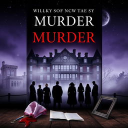 A stunning book cover design that encapsulates the mystery of a murder investigation involving a large family