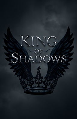 A digital artwork featuring the title 'King of Shadows' prominently displayed in a bold and elegant font