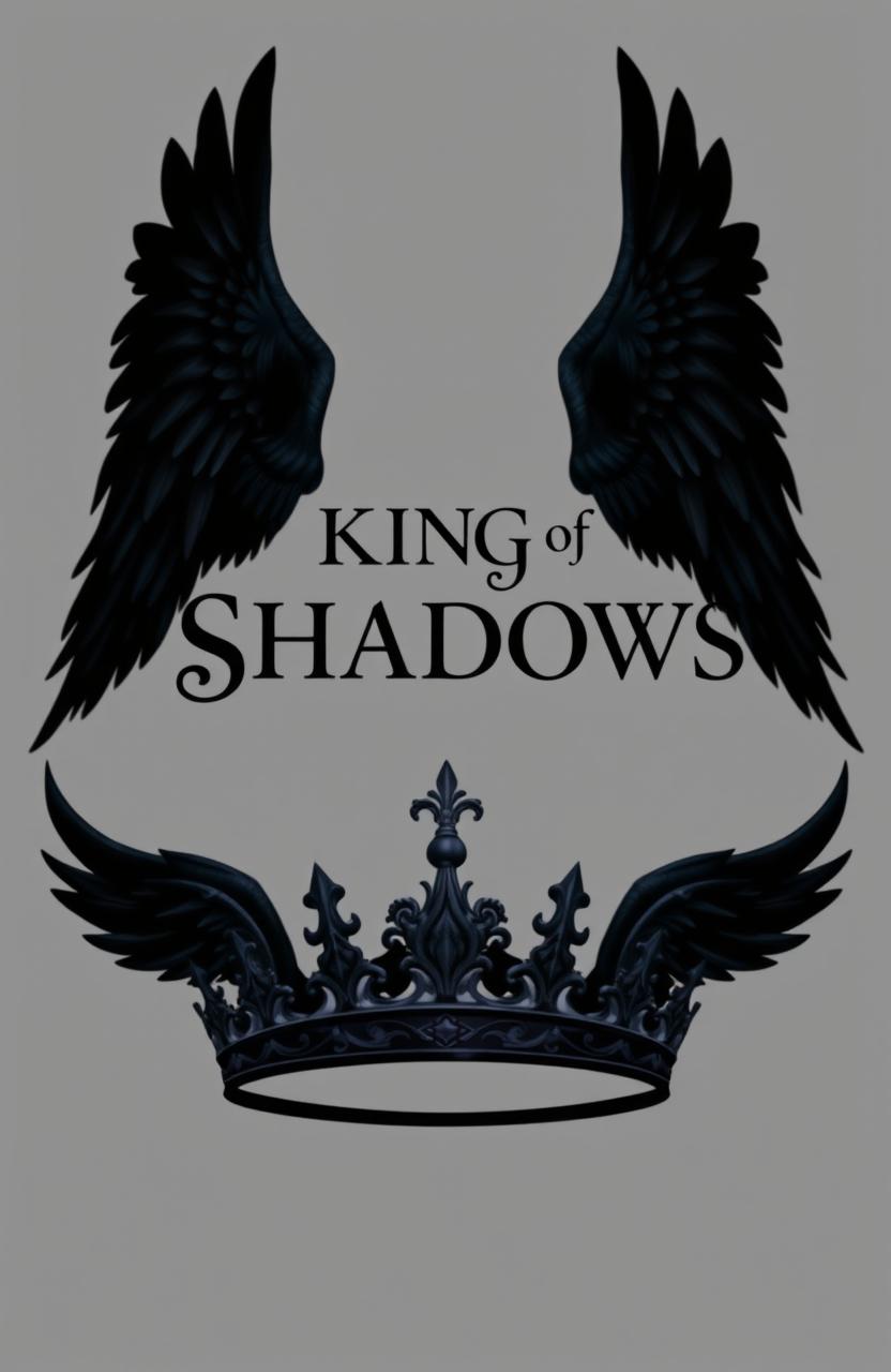 A digital artwork featuring the title 'King of Shadows' prominently displayed in a bold and elegant font