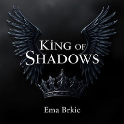 A digital artwork featuring the title 'King of Shadows' prominently displayed in a bold and elegant font
