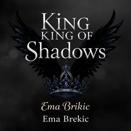 A digital artwork featuring the title 'King of Shadows' prominently displayed in a bold and elegant font