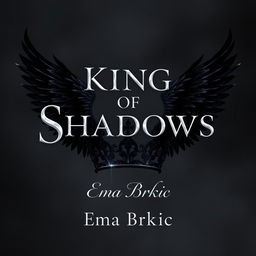 A digital artwork featuring the title 'King of Shadows' prominently displayed in a bold and elegant font