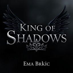 A digital artwork featuring the title 'King of Shadows' prominently displayed in a bold and elegant font