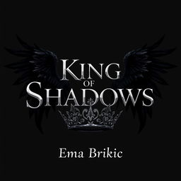 A digital artwork featuring the title 'King of Shadows' prominently displayed in a bold and elegant font