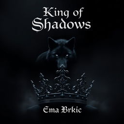 A digital artwork featuring the title 'King of Shadows' prominently displayed at the top in an ornate and bold font
