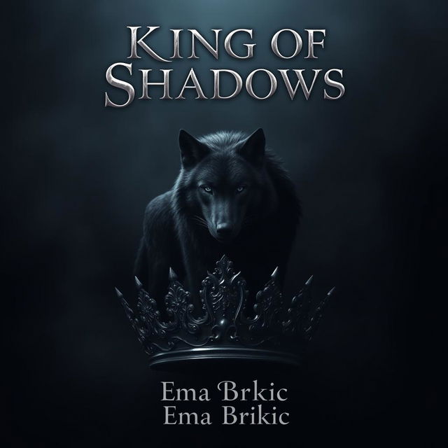 A digital artwork featuring the title 'King of Shadows' prominently displayed at the top in an ornate and bold font