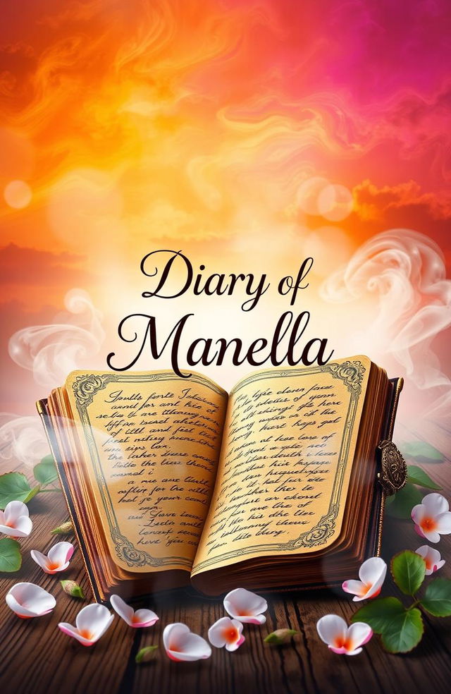 An imaginative cover art for a fictional book titled 'Diary of Mandella'