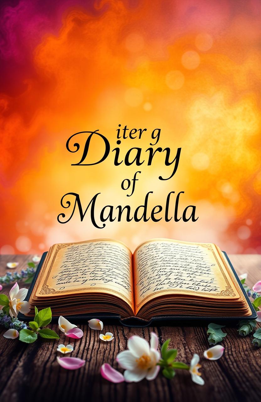 An imaginative cover art for a fictional book titled 'Diary of Mandella'