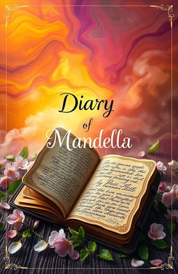 An imaginative cover art for a fictional book titled 'Diary of Mandella'
