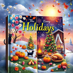 A stunning and captivating book cover artwork showcasing the essence of different holidays throughout the seasons