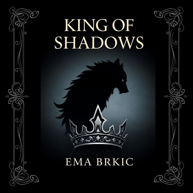 A striking book cover design showcasing the title 'King of Shadows' at the top in a bold, dramatic font that captures the essence of fantasy