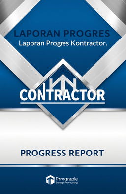 A sophisticated and professional cover page for a contractor's progress report