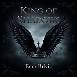 A stunning book cover design featuring the title 'King of Shadows' at the top in a bold, elegant font that exudes a sense of mystery and enchantment
