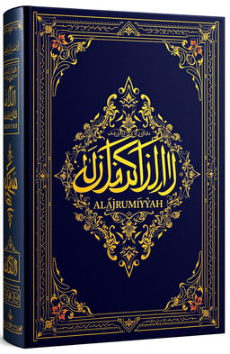 A beautifully designed book cover for the classical text 'Al-Ajrumiyyah'