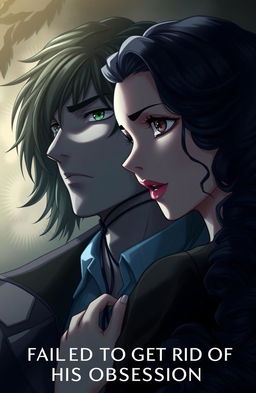 A dramatic scene illustrating the title 'FAILED TO GET RID OF HIS OBSESSION'