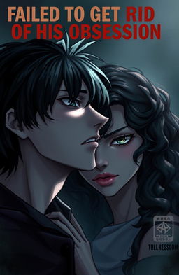A dramatic scene illustrating the title 'FAILED TO GET RID OF HIS OBSESSION'