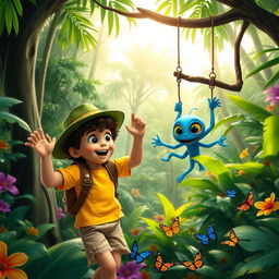 An exciting jungle scene featuring Max and Zog as they embark on a thrilling adventure