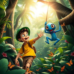 An exciting jungle scene featuring Max and Zog as they embark on a thrilling adventure