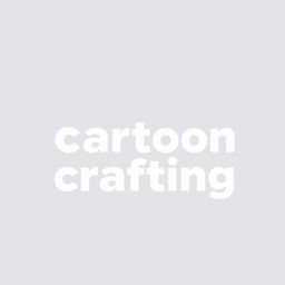 A minimalist logo for a YouTube channel named 'Cartoon Crafting', centered around Roblox Studio cartoons