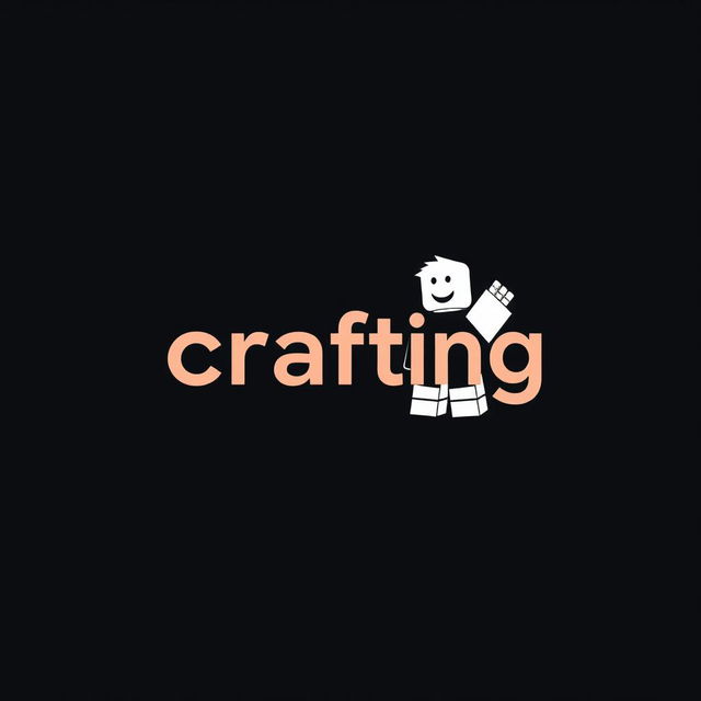 A minimalist logo for a YouTube channel named 'Cartoon Crafting', focused on Roblox Studio cartoons