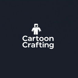 A minimalist logo design for a channel named 'Cartoon Crafting', dedicated to Roblox Studio cartoons