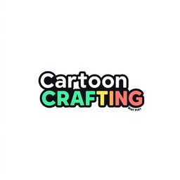 A minimalist logo design for a channel named 'Cartoon Crafting', dedicated to Roblox Studio cartoons