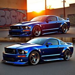 A sleek, modified 2006 Ford Mustang featuring a Pandem body kit