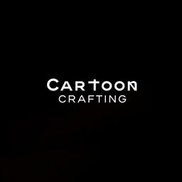 A logo design for a brand named 'Cartoon Crafting', inspired by Chanel and focused on Roblox Studio cartoons