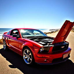 A stunning 2006 Ford Mustang, showcasing its iconic muscular design and striking curves