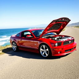 A stunning 2006 Ford Mustang, showcasing its iconic muscular design and striking curves