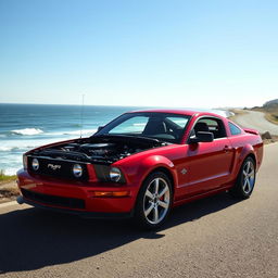 A stunning 2006 Ford Mustang, showcasing its iconic muscular design and striking curves