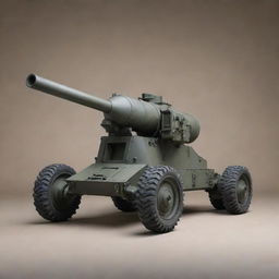 An imposing anti-tank weapon with precise detailing, showcased against a neutral backdrop.