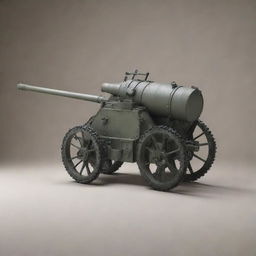 An imposing anti-tank weapon with precise detailing, showcased against a neutral backdrop.