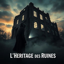 A cinematic poster for an urban exploration (URBEX) themed movie titled 'L'Héritage des Ruines'