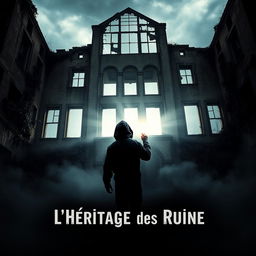A cinematic poster for an urban exploration (URBEX) themed movie titled 'L'Héritage des Ruines'