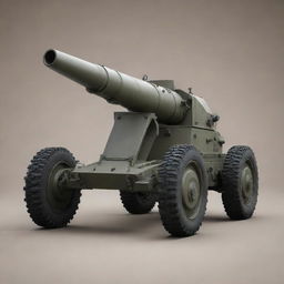 An imposing anti-tank weapon with precise detailing, showcased against a neutral backdrop.