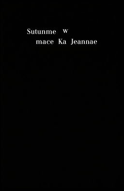 A book cover design showcasing a solid black background