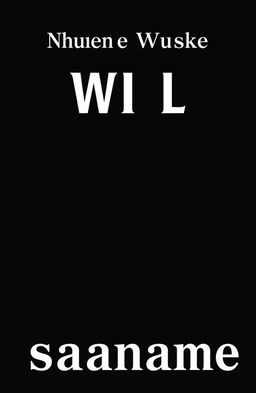 A book cover design showcasing a solid black background